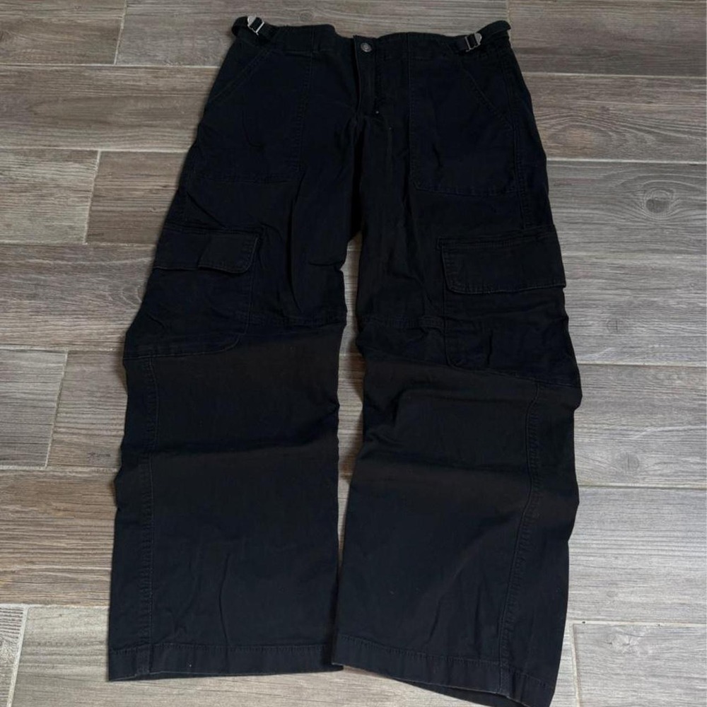 Y2K Hollister black baggy cargo pants size 34"